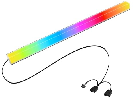 ELFJMZP ARGB LED-Streifen 24 LED, 5V 4Pin adressierbar, Magnetisch, Doppelseitig, RGB Sync, PC Innenbeleuchtung, 550mm Kabel