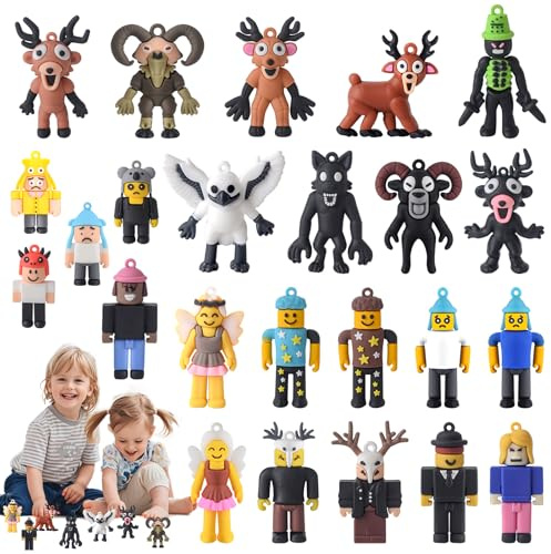 lunule Ensemble de Figurines 99 Nuits dans la Forêt 24 Pièces Monstres et Animaux de la Forêt Jouets de Collection en Style Anime Figurines pour Enfants Idéal pour Enfants Fans de Jeux