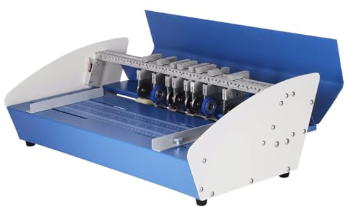 GwlThixion Machine à Rainer électrique, Machine à Rainer Le Papier avec Profondeur de rainage réglable, Plieuse De Papier, pour Livres et Photos, Table Extensible et Balance de précision