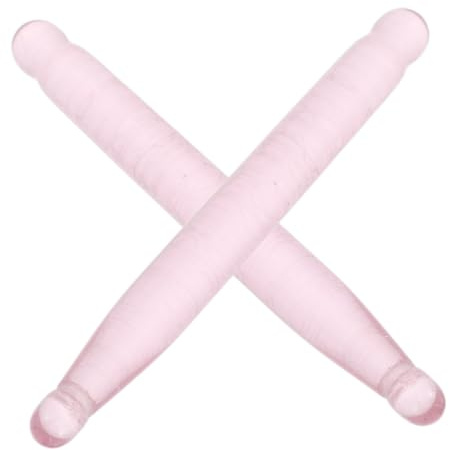 2pcs Pink Synthetic Crystal Facial Massage Pen Stick for Eye Care | Pen-shaped, Beautifully Polished Finish, Skin-friendly Surface, Reducing Friction for Daily Care and Office Breaks
