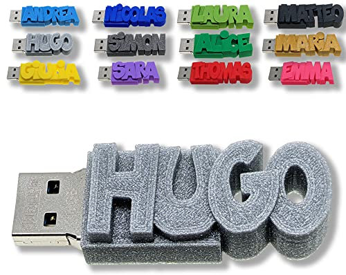 Clé USB Personnalisée avec Votre Texte (8 Go, Argent) - Un Cadeau Original et Unique - USB 3.0