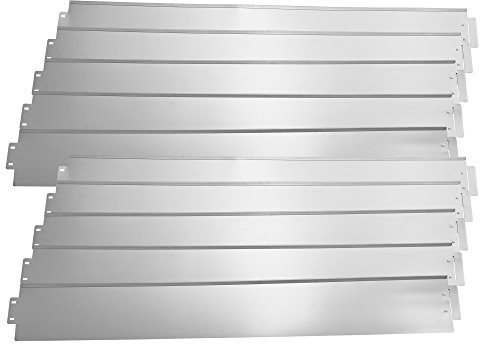 casa.pro Set da 10 Bordature da Giardino Bordure in Acciaio Zincato per Aiuole Bordo Prato Flessibile con Sistema di Incastro per Giardino Vialetti Lunghezza Totale 10m Color Argento