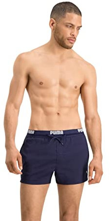 PUMA Herren Logo Short Length Swim Badebekleidung, Navy, L EU