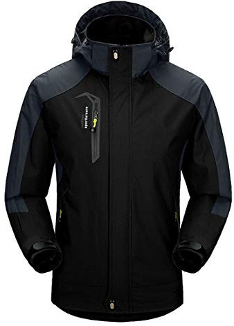 Naudamp Hommes Veste Imperméable en Plein Air Légère Softshell Manteau De Pluie Escalade Vêtements De Randonnée Montagne Multi-Poches Coupe-Vent