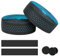 TOPCABIN Fahrrad Lenkerbänder,2 Rollen Comfort Lenkerband für Citybike Road Bike Lenker Band Bike Lenkerband mit Bar Plugs (EVA-Blau)