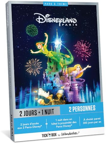 Disneyland Paris - Séjour Pour 2 - 2 Parcs Disney - Coffret Cadeau - Ticketbox - Idée Cadeau Divertissement