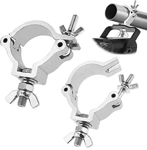 Dj O-Clamp de Aluminio 2 Piezas Abrazadera de Iluminación de Escenario Abrazaderas O Para Luz de Escenario Gancho de Sujeción para Iluminación Escénica par a Truss 25-30 mm Tubo Carga Máx 100 Kg