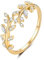 MASOP Ring Gold Zweig Blatt Offener Ringe AAA Zirkonia Kleine Schmuck Silber 925 Vergoldet Geschenke für Damen Frauen Freundin Mädchen Schwester Mutter Muttertag Muttertagsgeschenk