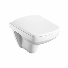 VBChome Hänge-WC Rechteckig Weiß Spülrandloses aus Keramik mit Toilettendeckel WC-Sitz aus Duroplast Absenkautomatik Rimless Tiefspüler Toilette Wand WC Wand-WC-Set