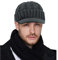 CLAPE Herren Mütze mit Schirm Wolle Strickmütze Outdoor Visor Beanie Knitted Hat Winter Warm Mütze für Herren Damen