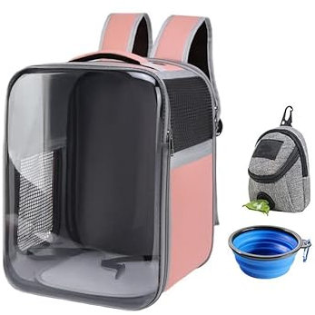 MNASH hundetragetasche Haustier-Rucksack, Panorama-Reisen im Freien, bequemes und atmungsaktives universelles dreiteiliges Katzen- und Hunde-Set (Color : B, Size : 40 * 28 * 28cm)