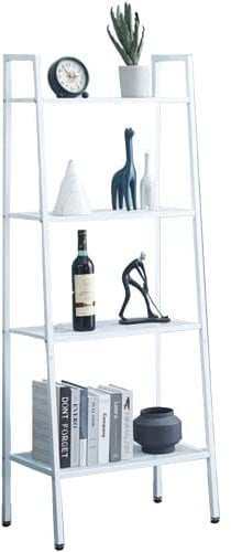 MAGIC SELECT Scaffale a Scala per Casa, Libreria Verticale, Libreria, Libreria Multiuso per Soggiorno, Cucina, Bagno, Ufficio, Armadietto con 4 Ripiani