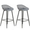 Barhocker IREK in anthrazit im Retro-Design, bequemer Tresenhocker im 2er Pack, praktischer Bistrostuhl aus Kunststoff