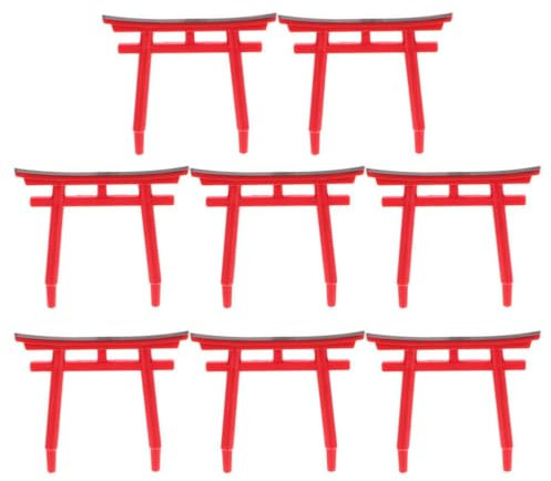 SUPVOX 8 Pièces Porte Torii Shinto Japonaise - Ornement D'aquarium Miniature Jardin Zen Japon - Pont Ornement De Paysage pour La Décoration D'aquarium