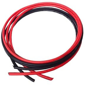 Trunking Solid 10AWG 12AWG 14AWG Solar Cable 2.5mm2 4mm2 6mm2 Tinned Copper Conductor Wire 1 Meter to 30 Meter Connector Loom (Size : 2m black and 2m red, Color : 12 AWG-4mm2)