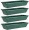 Rectangular 72cm Large Green Garden Plastic Trough Balcony Planter Flower Plant Pot Tub Window Box (Set Of 4 Green)
