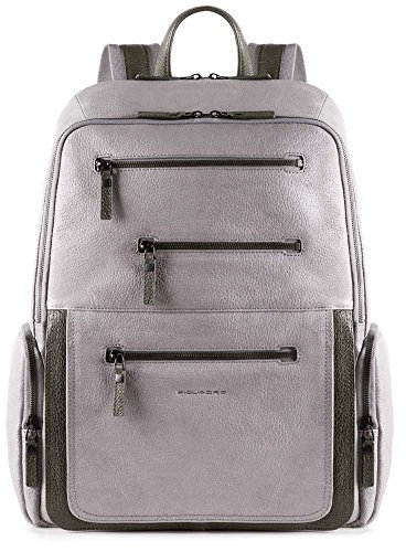 PIQUADRO Karl Rucksack Unisex - Erwachsene (1er Pack), grau, 15.5x42x33 cm (W x H x L), rucksack