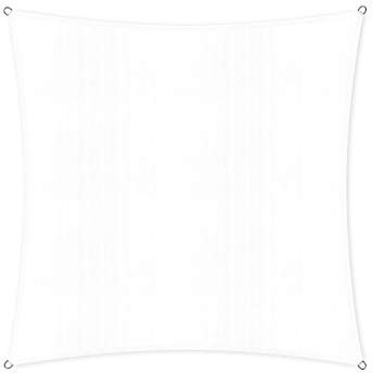 Lumaland Sunsail Cuadrado 3 x 3 Metros | Protección Solar Resistente a la Intemperie Incl. Cuerdas de sujeción | Terraza, jardín y balcón, Tejido de Vela HDPE, protección UV [Blanco]