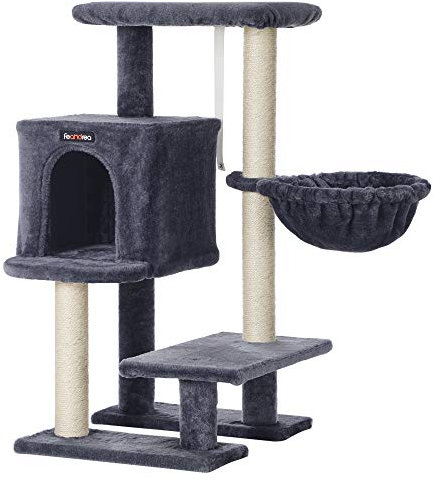 FEANDREA Kratzbaum, Kleiner Katzenbaum, 84 cm, rauchgrau PCT142G01