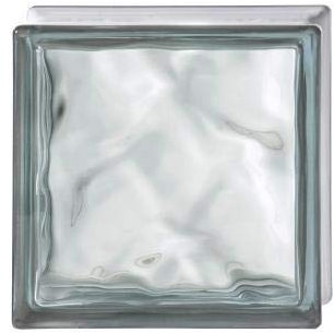 Bormioli Rocco Glass Block Wavy Grey Londra | cm 19x19x8 | Sale unit 1 box of 6 pcs of glass blocks