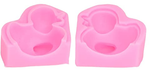 2pcs Silikonform,Rosa Ente DIY Schokoladengummiformen Heiße Kakaobombenform Tablett Backformen Backen für Kuchen Eiswürfel Gelatine Backen Süßigkeiten Pudding