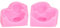 2pcs Silikonform，Rosa Ente DIY Schokoladengummiformen Heiße Kakaobombenform Tablett Backformen Backen für Kuchen Eiswürfel Gelatine Backen Süßigkeiten Pudding