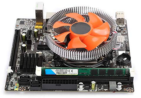 Combo de CPU de Placa Base de Escritorio, Placa Base de Computadora Intel B75 LGA 1155, 2 DDR3/SATA2.0, USB2.0/3.0, RJ45, HDML+VGA, Conector de Alimentación de 4 Pines/24 Pines
