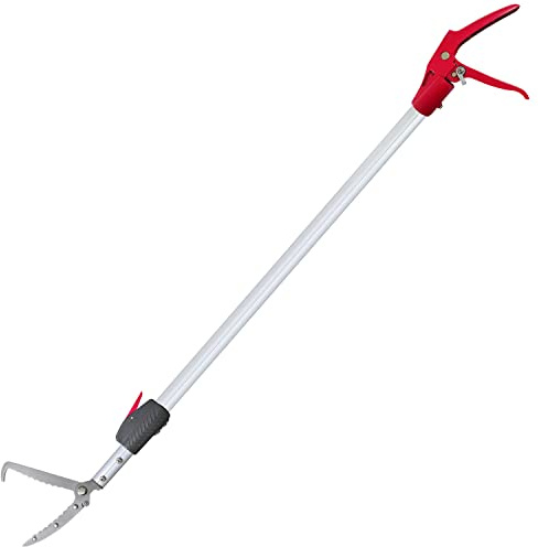 Prunrt 4.7-7.2 FT Snake Grabber Telescopic with Hooks, Rattle Snake Catcher Tool, Long Handle Reptile Wide Jaw Tongs