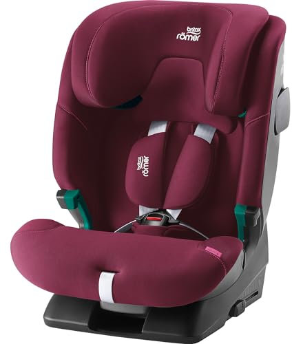 BRITAX RÖMER Kindersitz ADVANSAFIX 2 Z-LINE, für Kinder von 76-150 cm (i-Size) mit und ohne ISOFIX, 15 Monate bis 12 Jahre, Burgundy Red
