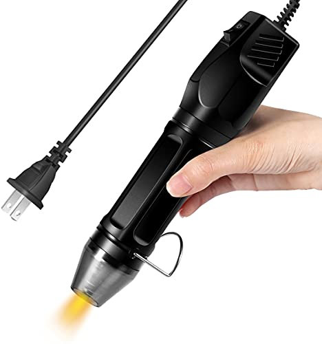 Mini Heat Gun, 300W Handheld Hot Air Gun, Portable Electric Heat Tool with 5FT Long Cable for DIY Craft Embossing, Epoxy Resin, Shrink Wrap, Vinyl, Drying Paint, Clay, Rubber Stamp & Phone Repair/19