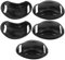CLISPEED 5St Autohelm-Kinnpolster Motorradhelm Kinnstütze Skaterhelm Kinnschutz Kinnpolster für Helme Kinnwächter für Helm Helmkettenpolster Helm Kinnpolster Kinnschutzpolster Plastik Black