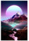 CSESTCGN Kunstposter aus den 80er-Jahren, Synth-Natur-Kunst-Poster, Wandkunst, Dekordruck, Bild, Gemälde für Wohnzimmer, Schlafzimmer, Dekoration, 50 x 75 cm