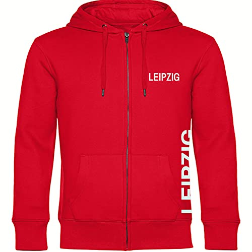 multifanshop Kapuzen Sweatshirt Jacke - Leipzig - Brust & Seite