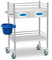 MIOSEA Medizinischer Laborwagen, Edelstahl-Servierwagen mit 2/3 Ebenen und Zwei Schubladen for den Einsatz in Küchengeräten von Labor-Spa-Schönheitssalons und Kliniken(2 Layer,66 * 44 * 86cm)