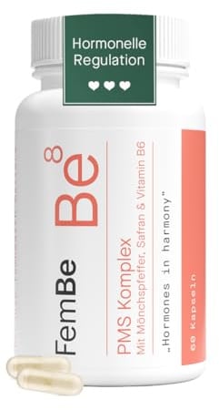 Effektiver PMS Komplex – Mönchspfeffer, Safr’Inside™ Safran & Ingwer – Multidimensionale Unterstützung für Hormone, Stimmung & Wohlbefinden im Zyklus – mit Magnesium, Zink & Vitamin B6 – 60 Kapseln