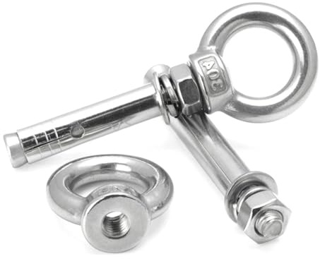 Ankerbolzen, Ösenbolzen M6 M16 Hülsenanker Beton-Spreizdübel 304 Edelstahl Montage-Artefakt Haken Universal-Ringschrauben(M8x60mm 2pcs)