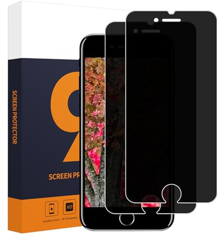 Carantee 2 Stück für Panzerglas für iPhone 6/6s/7/8/SE 2020 Schutzfolie | Sichtschutzfolie 2.5D Anti-Spähen 9H Härte Anti-Scratch Unzerbrechlich Ultra-Klar Hohe Auflösung Sensitive Touch