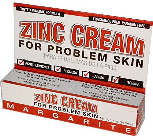 Margarite Cosmetics, Zinc Cream, For Problem Skin, 1 oz (28 g) by xhb