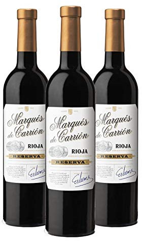 Marqués de Carrión Reserva - Vino Tinto D.O Rioja - Caja de 3 Botellas x 750 ml