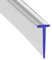 Soft Clear Flexible Rubber T Shower Seal | for Bi Folding Doors | Fits Into 6mm Channel | BIF024 (2 Metres)