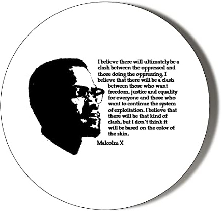 MALCOLM X QUOTE 45mm Fridge Magnet