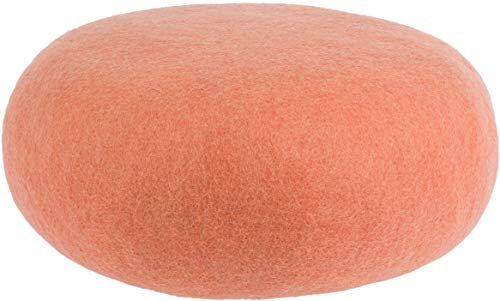 myfelt Lea - Colour Pouf aus Filz, Meditationskissen, Yogakissen, Dekokissen Lachsfarben