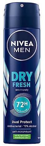 NIVEA MEN Dry Fresh 72 H Antitranspirant Spray für Herren 150 ml