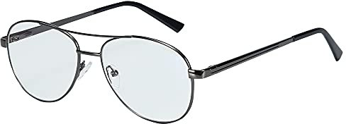 ZENOTTIC Blaulicht Blocker Brille Leichte Pilotenbrille mit modischem Metallrahmen für Männer und Frauen mit Anti Blaulicht Linsen