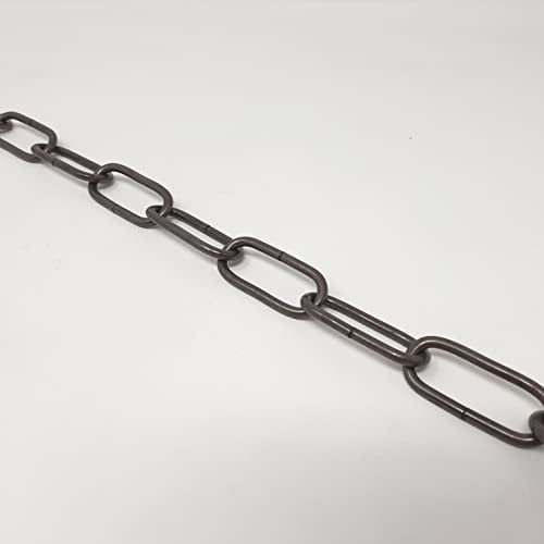 ORION LIGHTSTYLE Kette für Kronleuchter Lampenkette 1m Gliederkette Kronleuchteraufhängung Leuchtenkette Eisenkette Rundgliederkette Metall (Dunkelbraun, 4mm)