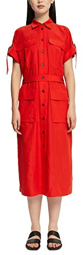 ESPRIT 072EE1E302 Vestido, 635/ORANGE Red, 40 para Mujer