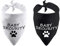 BLUPARK Lustiges Hunde-Halstuch, für Sicherheit im Training, dreieckig, bedruckt mit dem Spruch 'Baby Security in Training' - 2er Pack (Weiß/schwarz), Polyester, 70 x 35 cm, für Hunde bis 53,3 cm