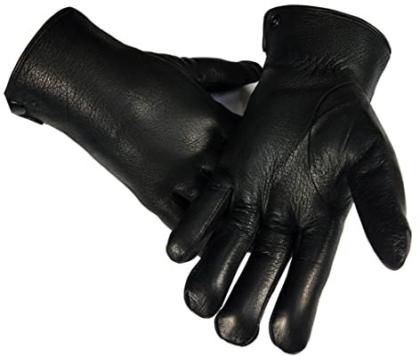 Leder Echte Wolle Herren Schwarz Handschuhe Winter Super Warm Weich Mode Wolle Handschuhe