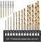 19 PCS + jiazi, Hex Drill Bit Set, Titanium Drill Bits Set, High Speed Steel Hex Shank Drill Bits Sets, 1/16-1/4 Twist Drill Bits Set, Quick Change Drill Bits for Metal, Wood, Hss Drill Bit Set
