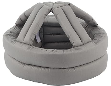 Casque De Sécurité Anti-chute Pour Tête De Personne âgée Chapeau De Protection épais Et Doux Casquette De Protection de la Tête Réglable Pour la Prévention des Chutes Pour les(gris clair)